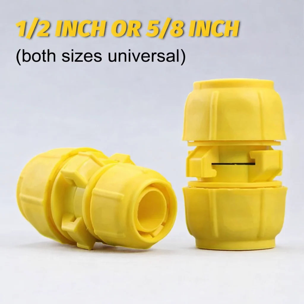 Garden Hose Connector Leak-Proof Click-Lock Universal Fit
