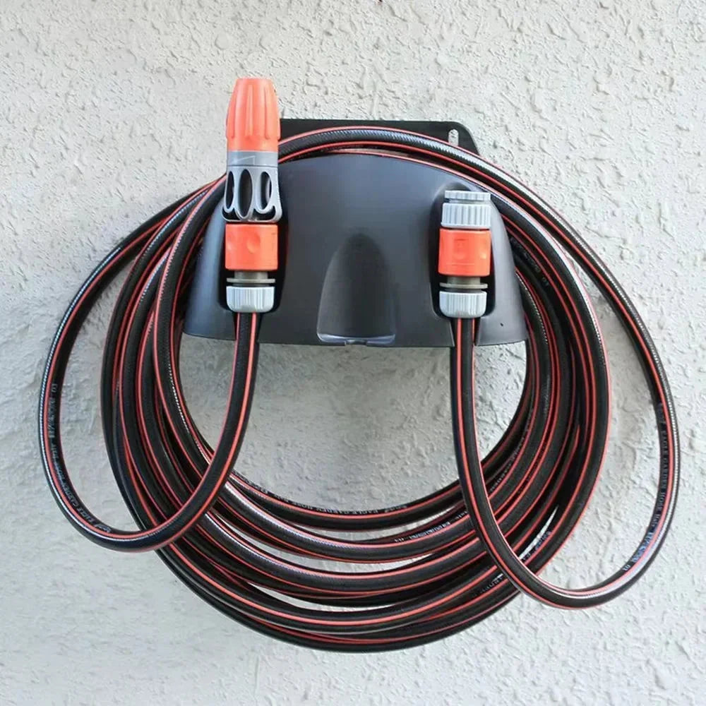 Garden Hose Holder Wall-Mount Multiple Slots & Carrying Handle