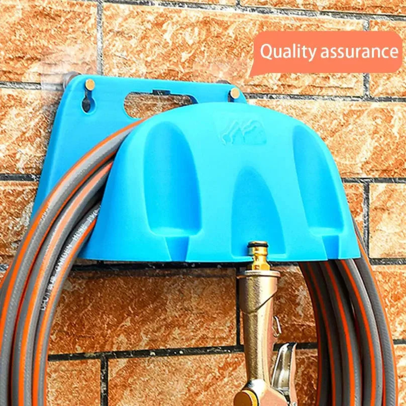 Garden Hose Holder Wall-Mounted Integrated Handle Multiple Slots