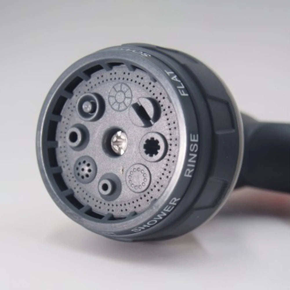 Garden Hose Nozzle 8 Spray Patterns Locking Trigger