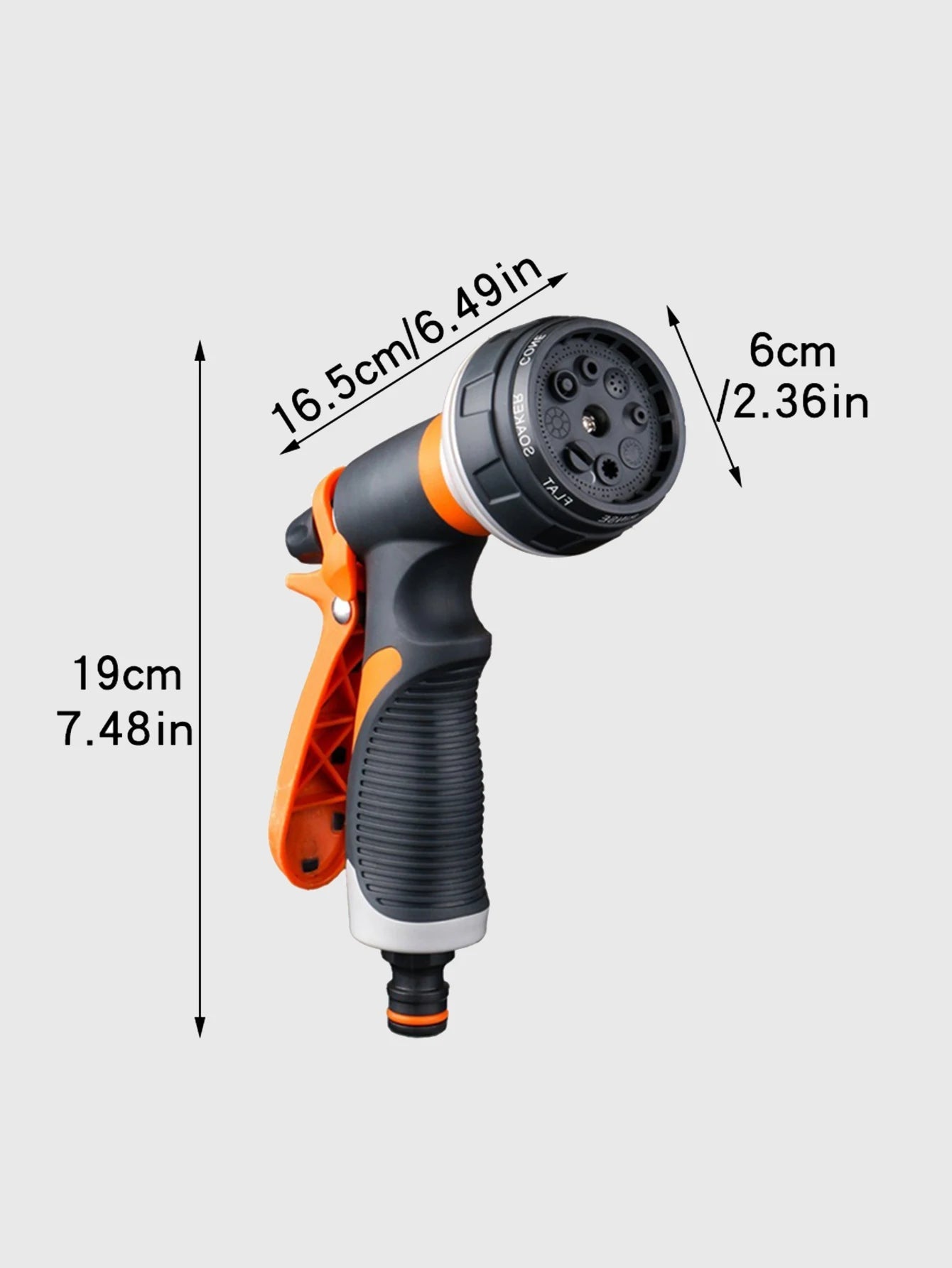 Garden Hose Nozzle 8 Spray Patterns Locking Trigger