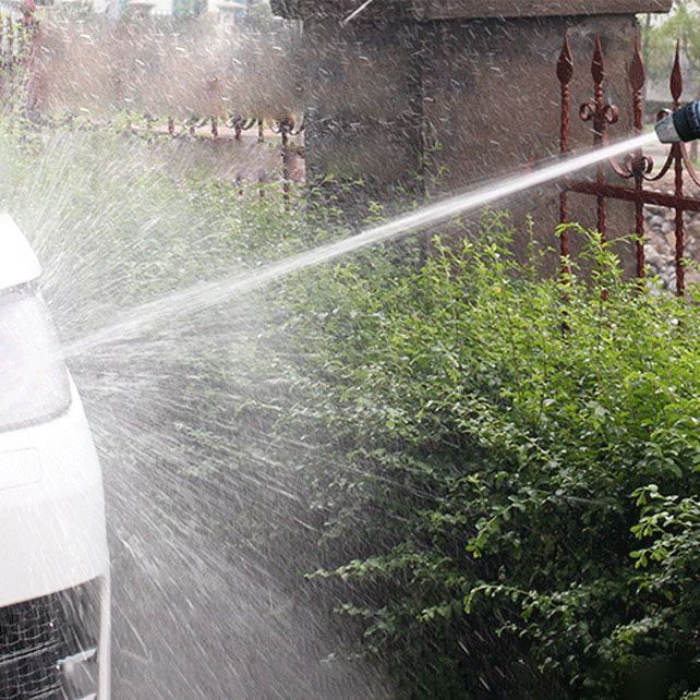 Garden Hose Nozzle High-Pressure & Adjustable Spray Quick-Connect