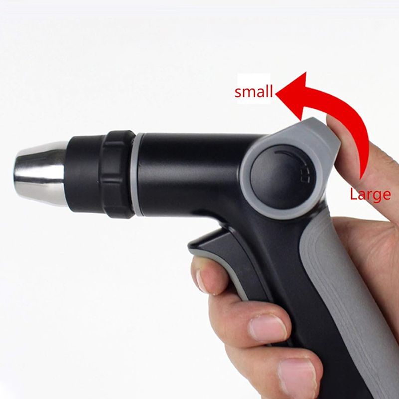 Garden Hose Nozzle High-Pressure & Adjustable Spray Quick-Connect