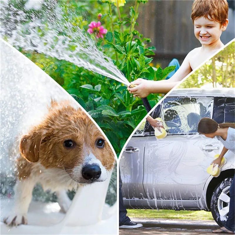 Garden Hose Nozzle High-Pressure & Adjustable Spray Quick-Connect