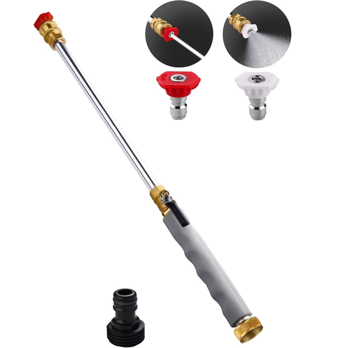 Garden Hose Nozzle High-Pressure Jet & Fan Leak-Proof