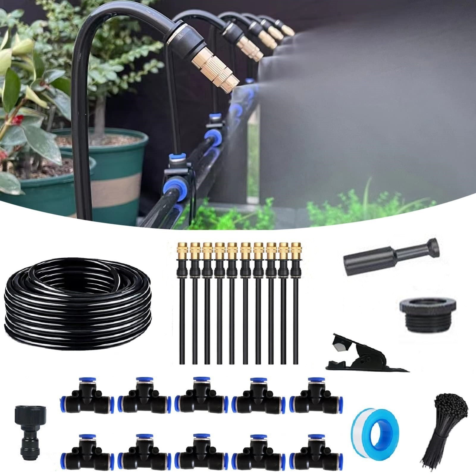 Garden Irrigation System 360° Full Coverage Adjustable Flow