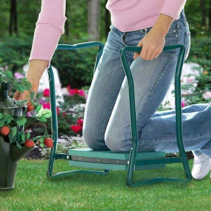 Garden Kneeler & Seat Foldable Waterproof Cushion Tool Pouch