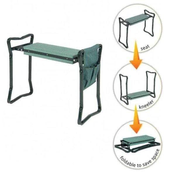Garden Kneeler & Seat Foldable Waterproof Cushion Tool Pouch