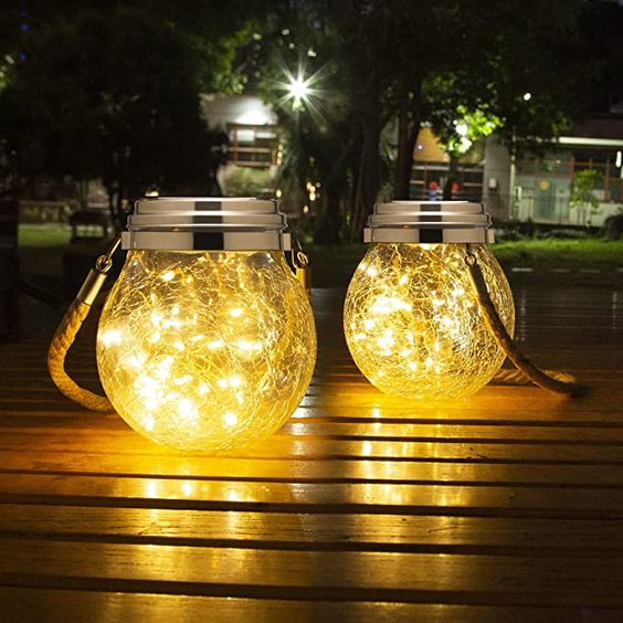 Garden Lantern Solar LED Dusk Sensor IP65 Waterproof