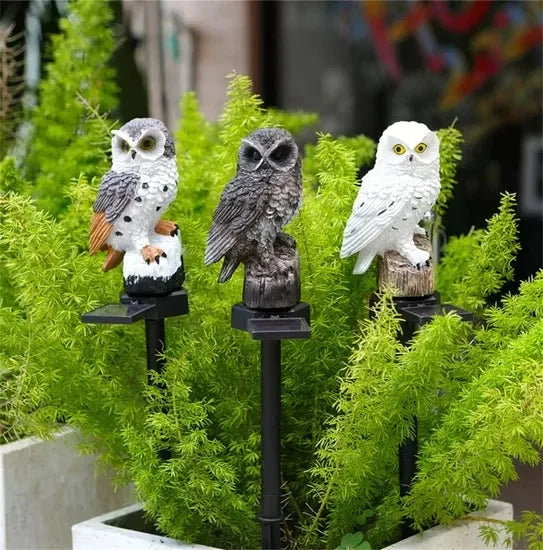 Garden Light Solar LED Owl Design Weather-Resistant