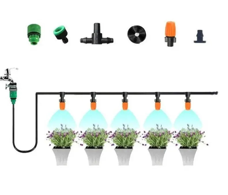 Garden Micro Spray System Fine Mist Nozzles & Faucet Connection