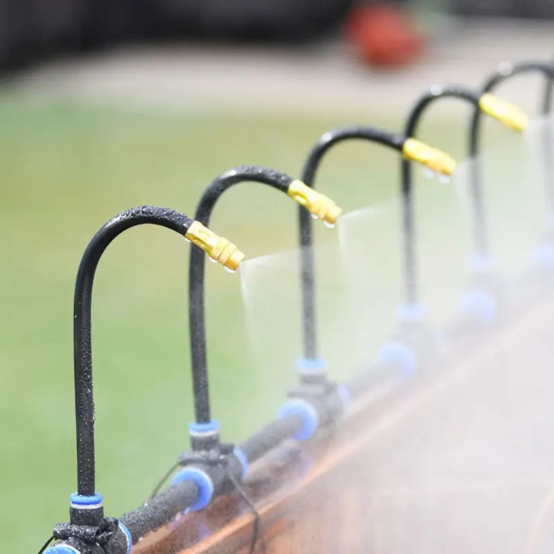 Garden Misting System 20m Hose Adjustable Copper Nozzles