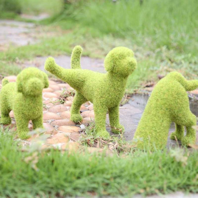 Garden Ornament Moss-Covered Resin Weather-Resistant