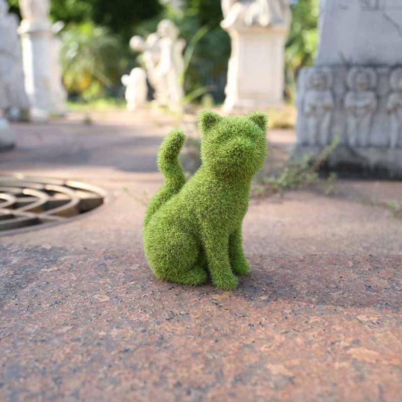 Garden Ornament Moss-Covered Resin Weather-Resistant