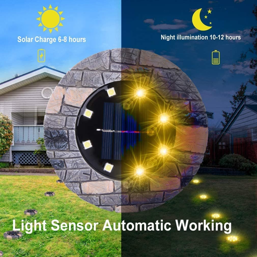 Garden Path Lights Solar Auto Sensor Set Of 8