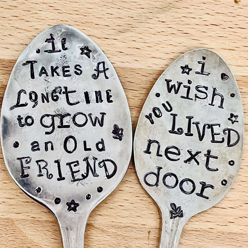 Garden Plant Marker Iron Weatherproof Inscribed Phrases