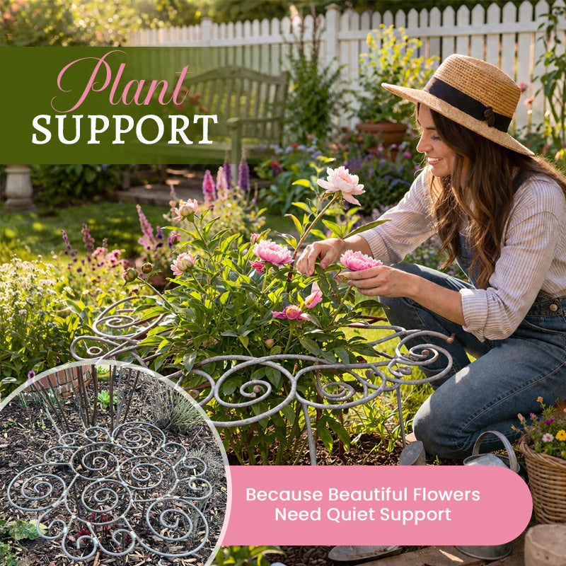 Garden Plant Support Decorative Scrollwork Supports Heavy Blooms