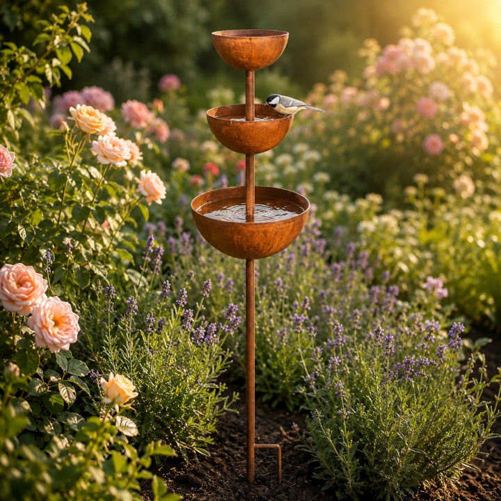Garden Rain Catcher 3-Tier Weather-Resistant Metal