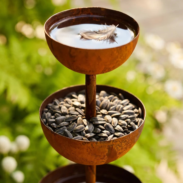 Garden Rain Catcher 3-Tier Weather-Resistant Metal