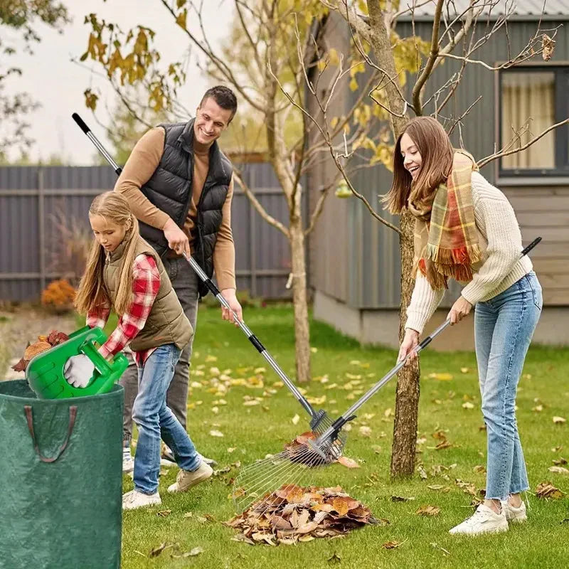 Garden Rake Telescopic Adjustable Width & Ergonomic Handle