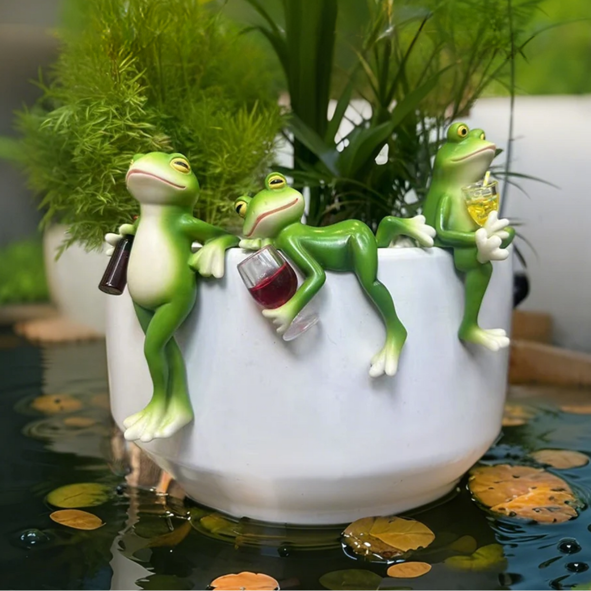 Garden Sculpture Hand-Painted Weather-Resistant Resin