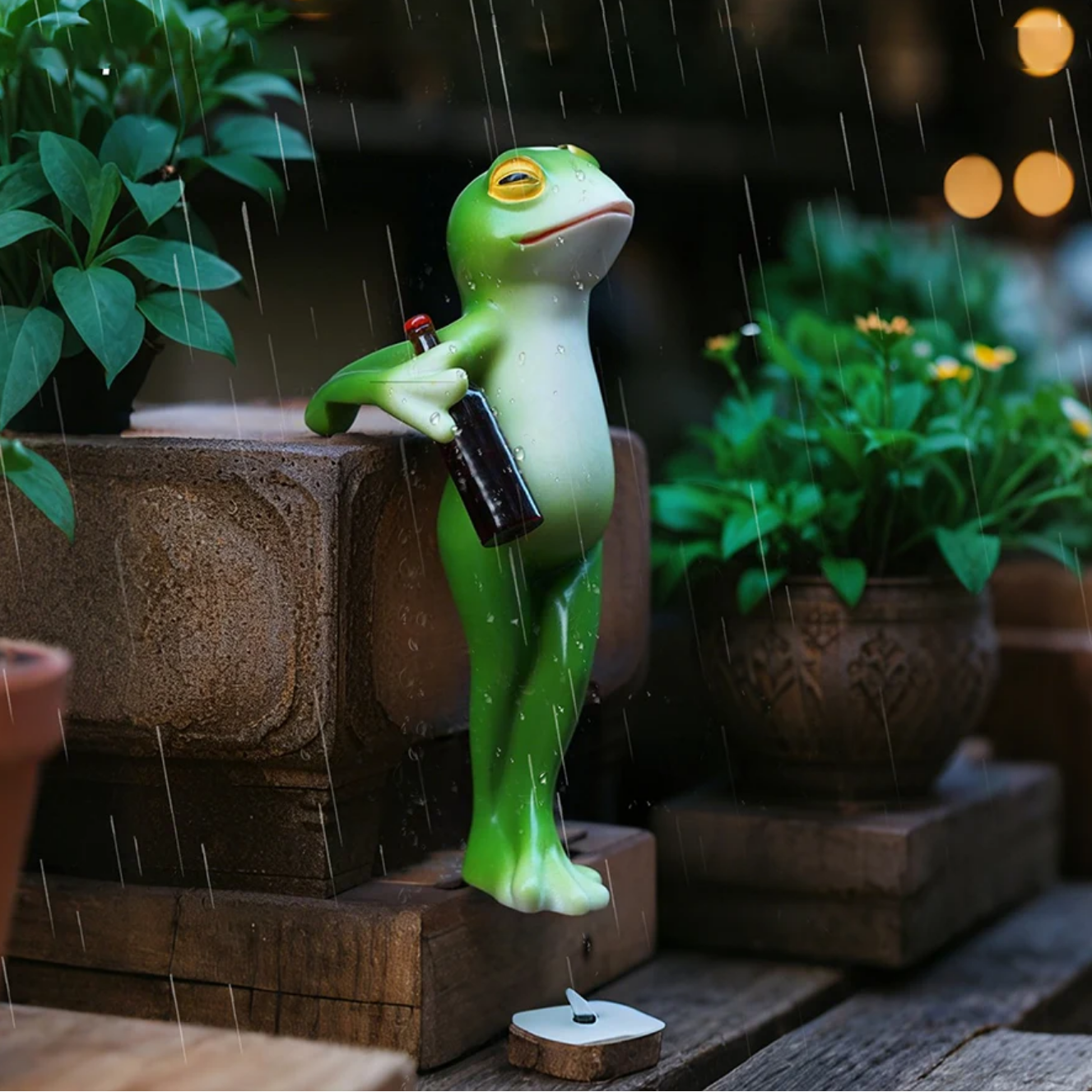 Garden Sculpture Hand-Painted Weather-Resistant Resin
