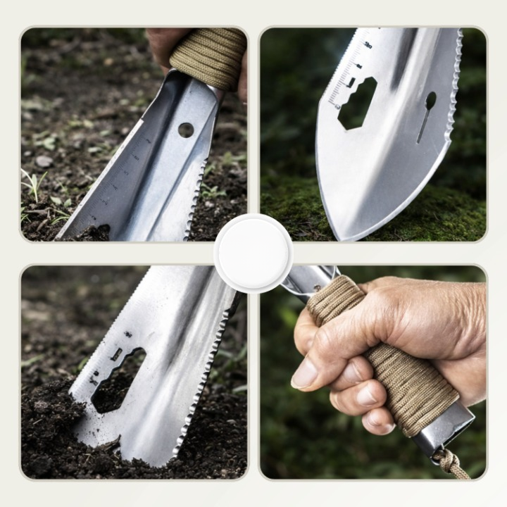 Garden Shovel Tempered Steel Ergonomic Non-Slip Handle