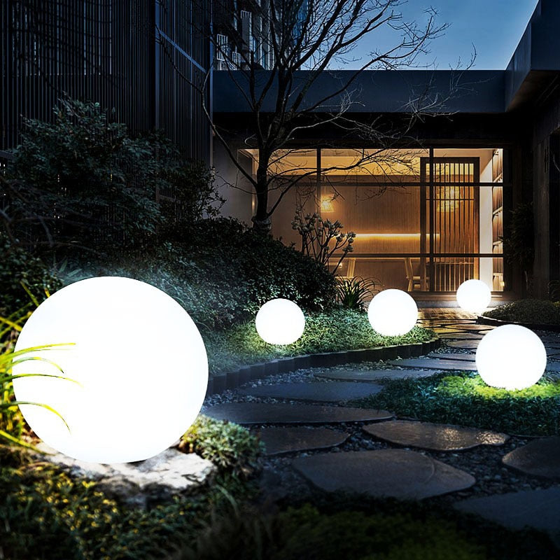 Garden Sphere Light 16-Color Remote Control Weatherproof 16-Hour Battery