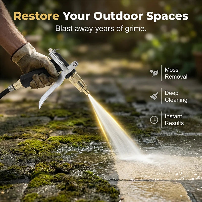 Garden Spray Gun High-Pressure Adjustable Nozzle Ergonomic Pistol Grip