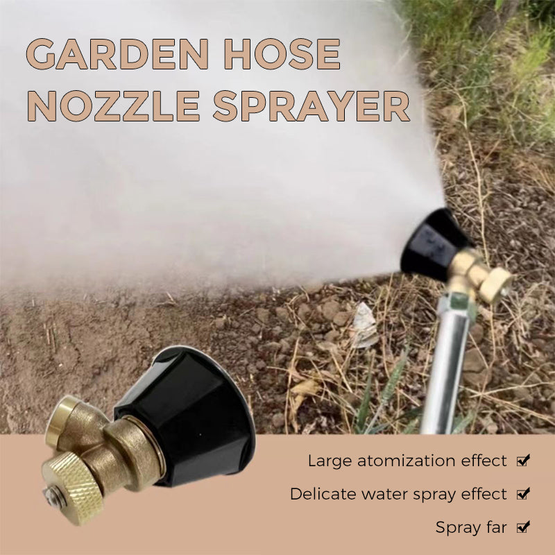 Garden Spray Nozzle Solid Copper Adjustable Mist & Jet