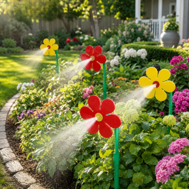 Garden Sprinkler Rotating Daisy Fine Mist