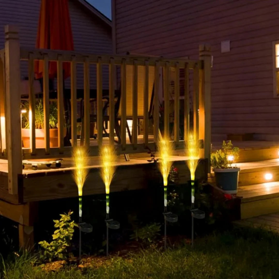 Garden Stake Lights Solar Pampas Grass Warm White LED