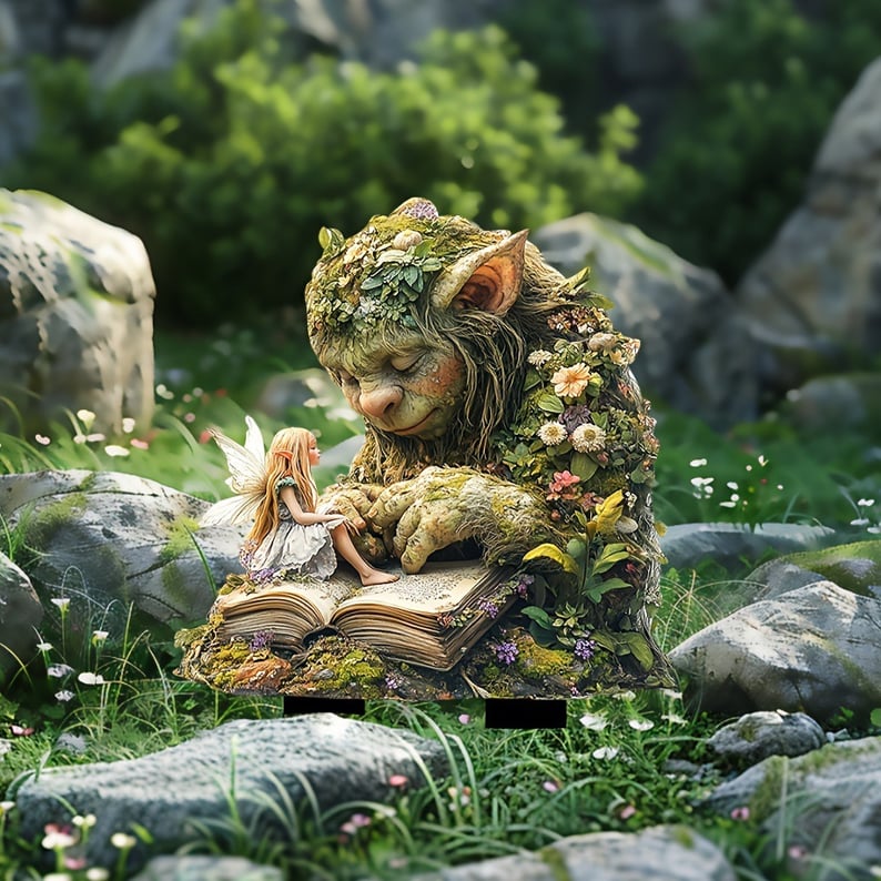 Garden Stake Weather-Resistant Acrylic Fairy-Tale Motifs