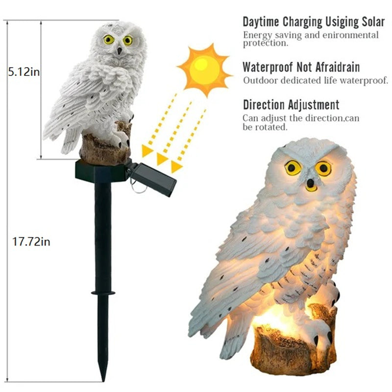 Garden Statue Solar-Powered Resin Weather-Resistant