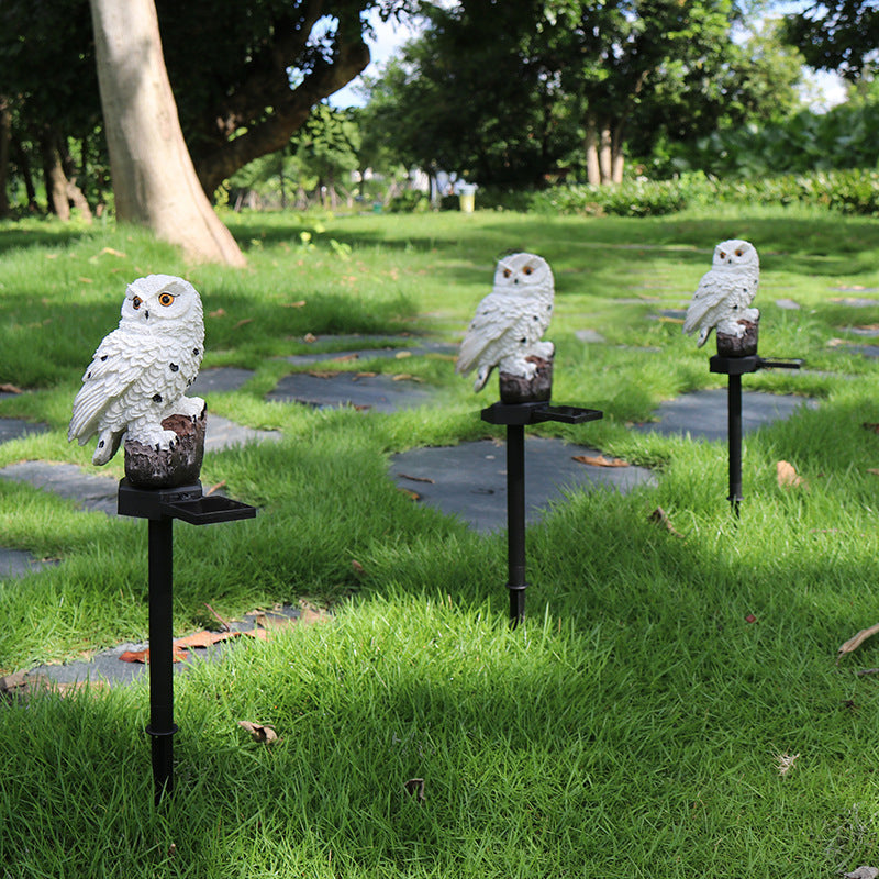 Garden Statue Solar-Powered Resin Weather-Resistant