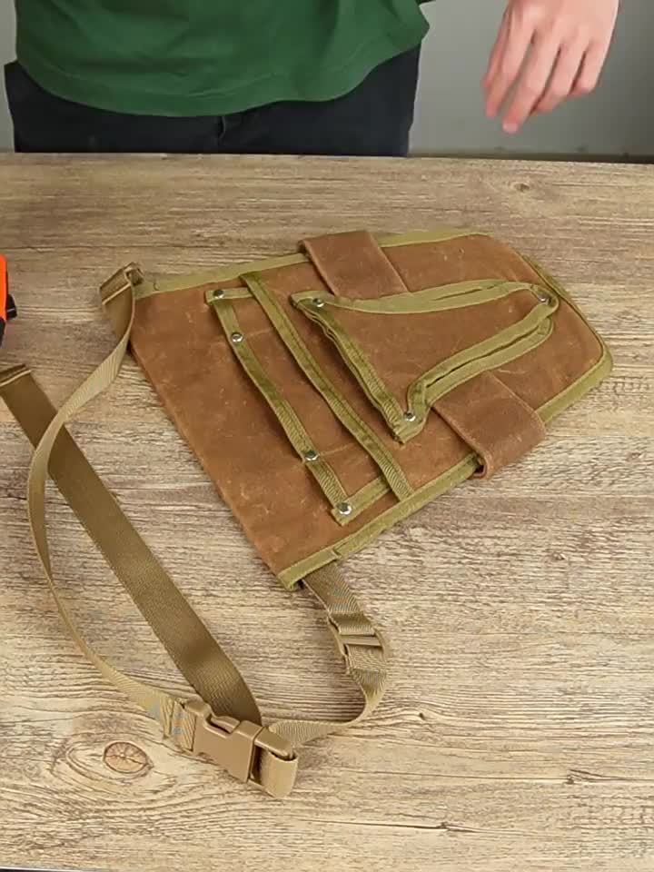 Garden Tool Belt Multi-Pocket Canvas Adjustable Strap