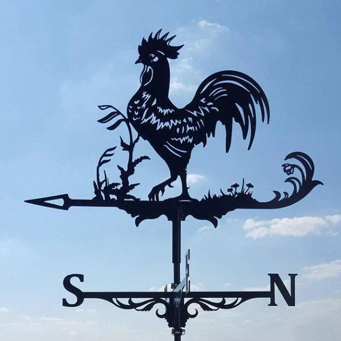 Garden Weather Vane Spinning Witch Figure Weatherproof