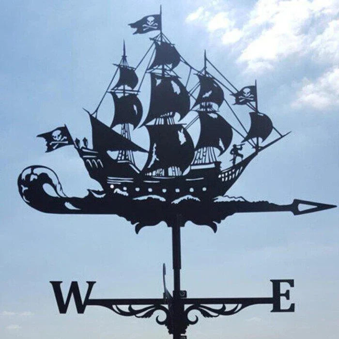 Garden Weather Vane Spinning Witch Figure Weatherproof