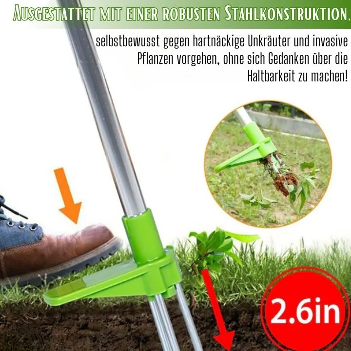 Garden Weed Puller Foot-Pedal Action Stainless Steel Claws