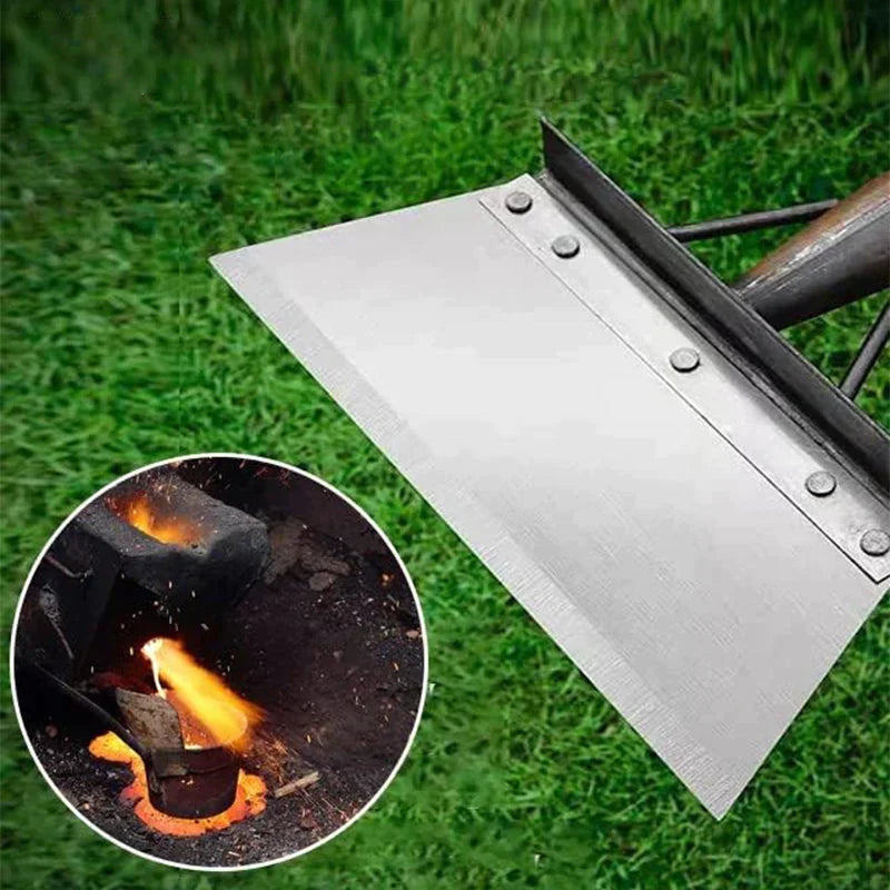 Garden Weed Puller Long Wooden Handle Manganese Steel Blade