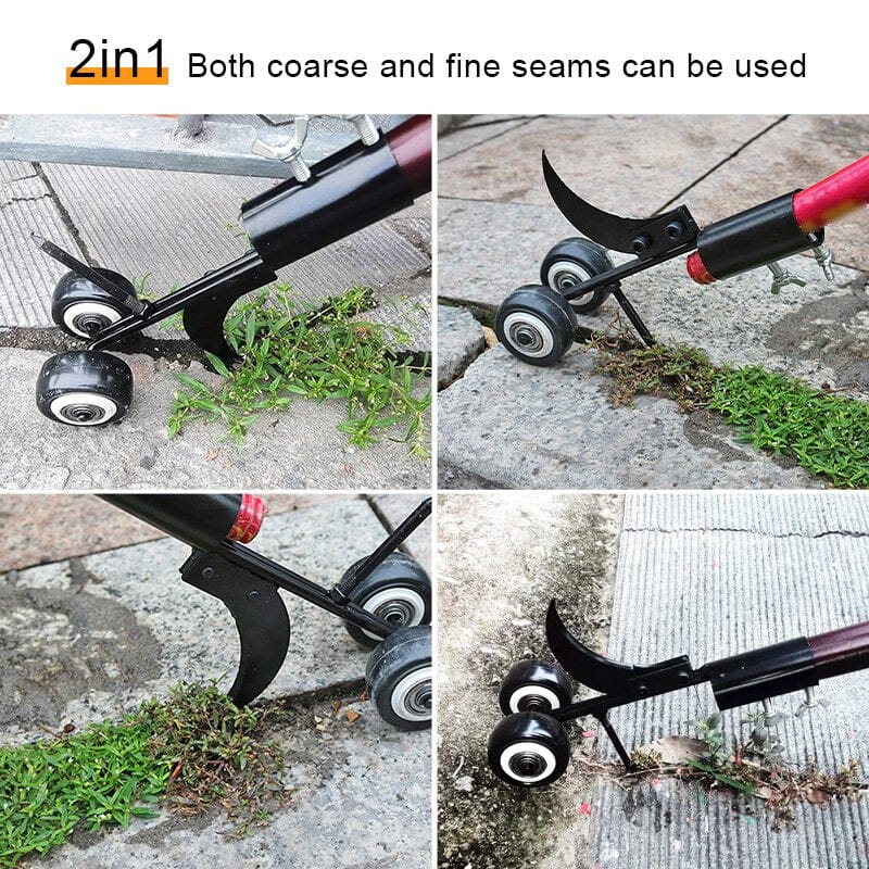 Garden Weed Puller Upright Adjustable Length & Wheeled