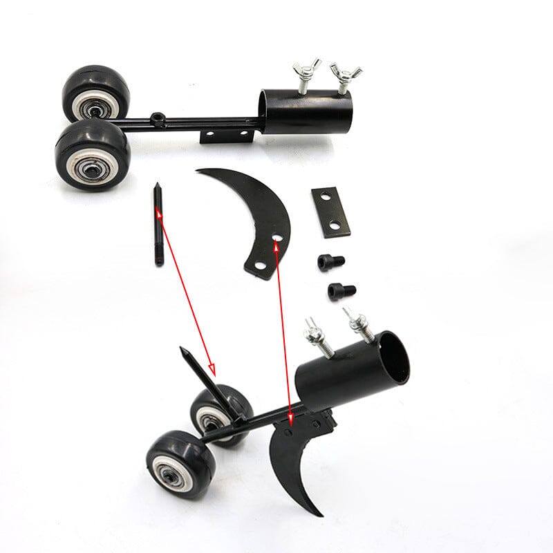 Garden Weed Remover Adjustable Handle & Two Wheels