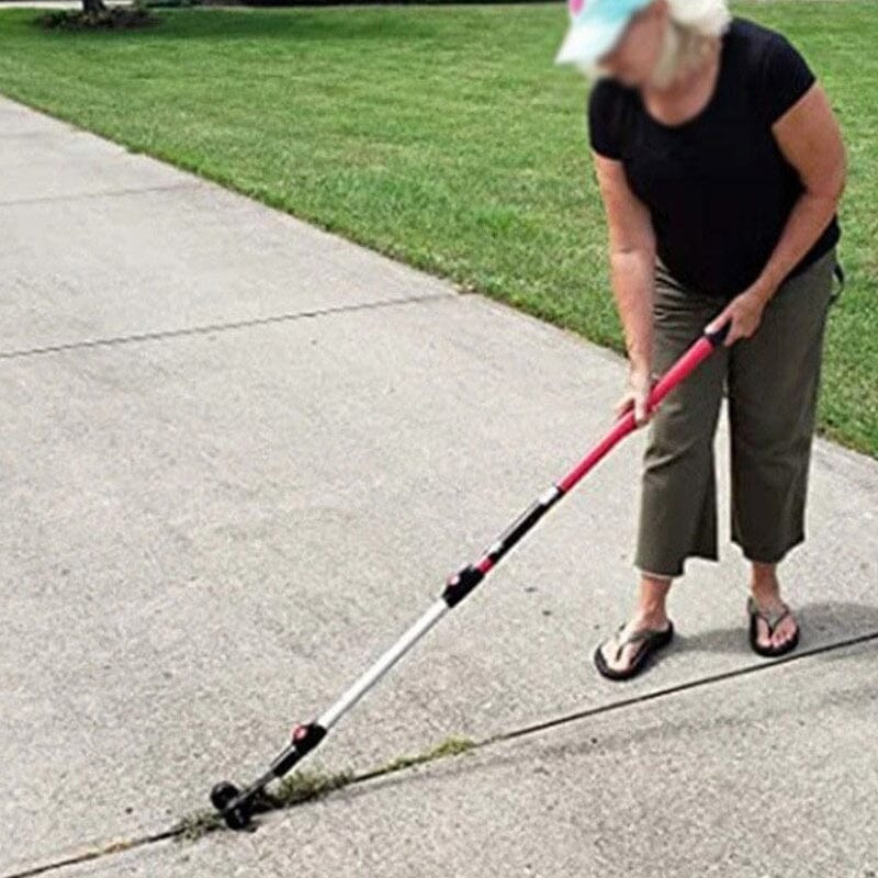Garden Weed Remover Adjustable Handle & Two Wheels