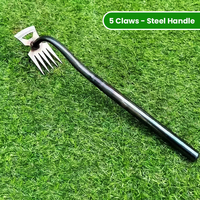 Garden Weed Remover Deep Root Stainless Steel Claws