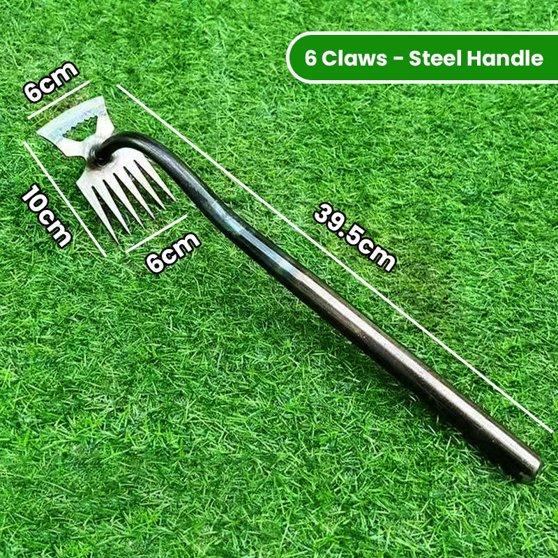 Garden Weed Remover Deep Root Stainless Steel Claws