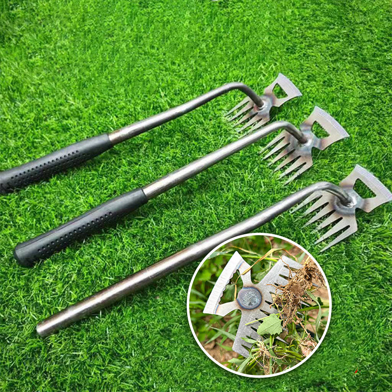 Garden Weed Remover Deep Root Stainless Steel Claws