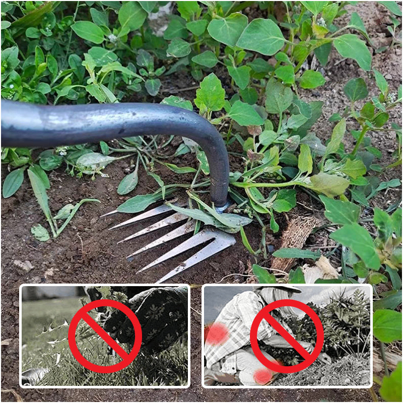 Garden Weed Remover Deep Root Stainless Steel Claws
