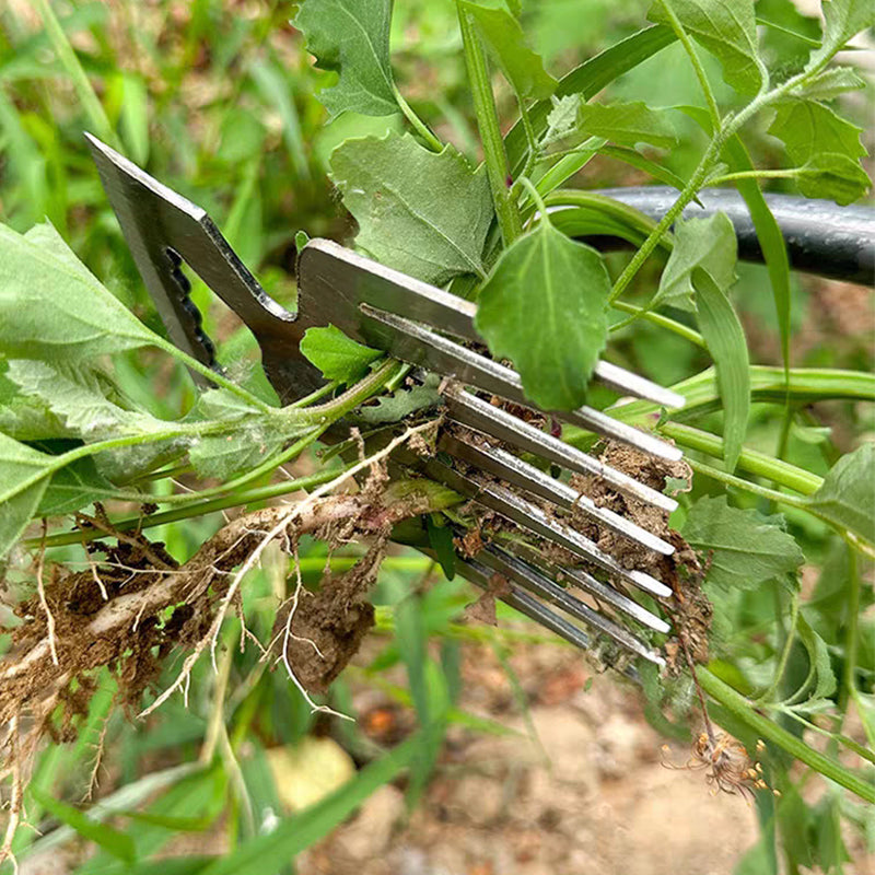 Garden Weed Remover Deep Root Stainless Steel Claws
