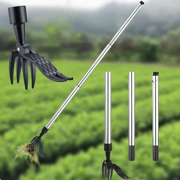 Garden Weed Remover Lever-Action Root-Grip Blades & Footplate