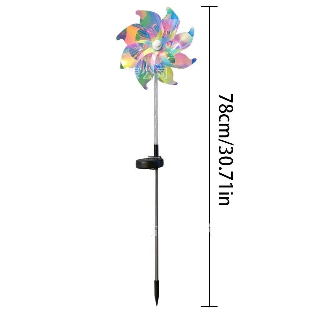 Garden Wind Spinner Solar LED Automatic Dusk
